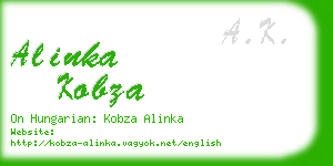 alinka kobza business card